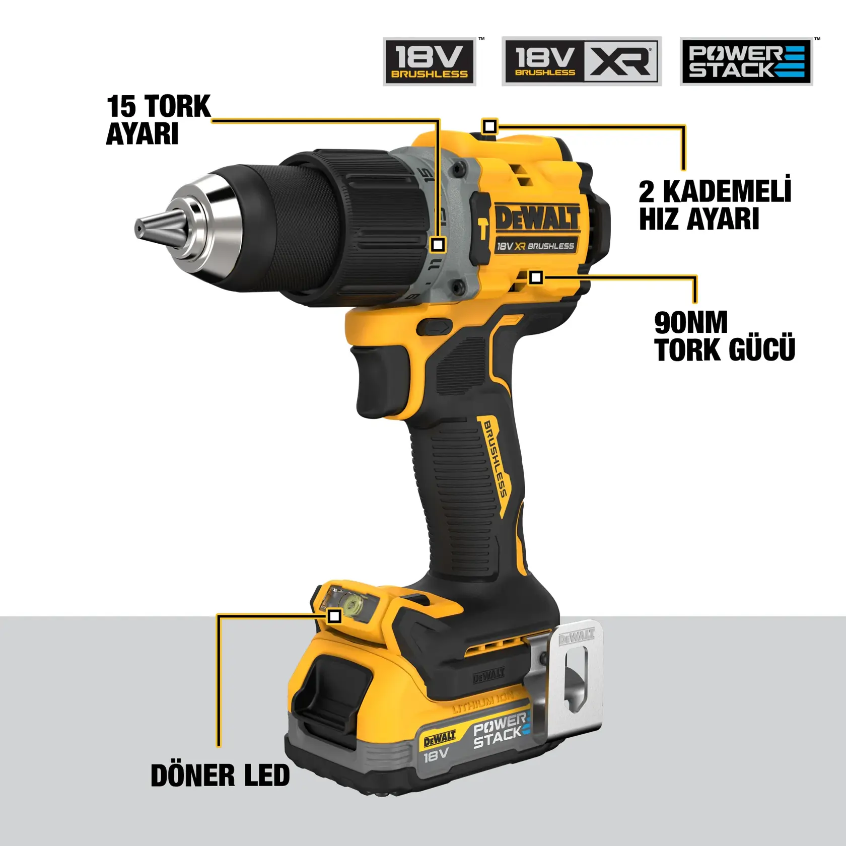 18V 2.0Ah Li-Ion Çift Akülü Kömürsüz Pro