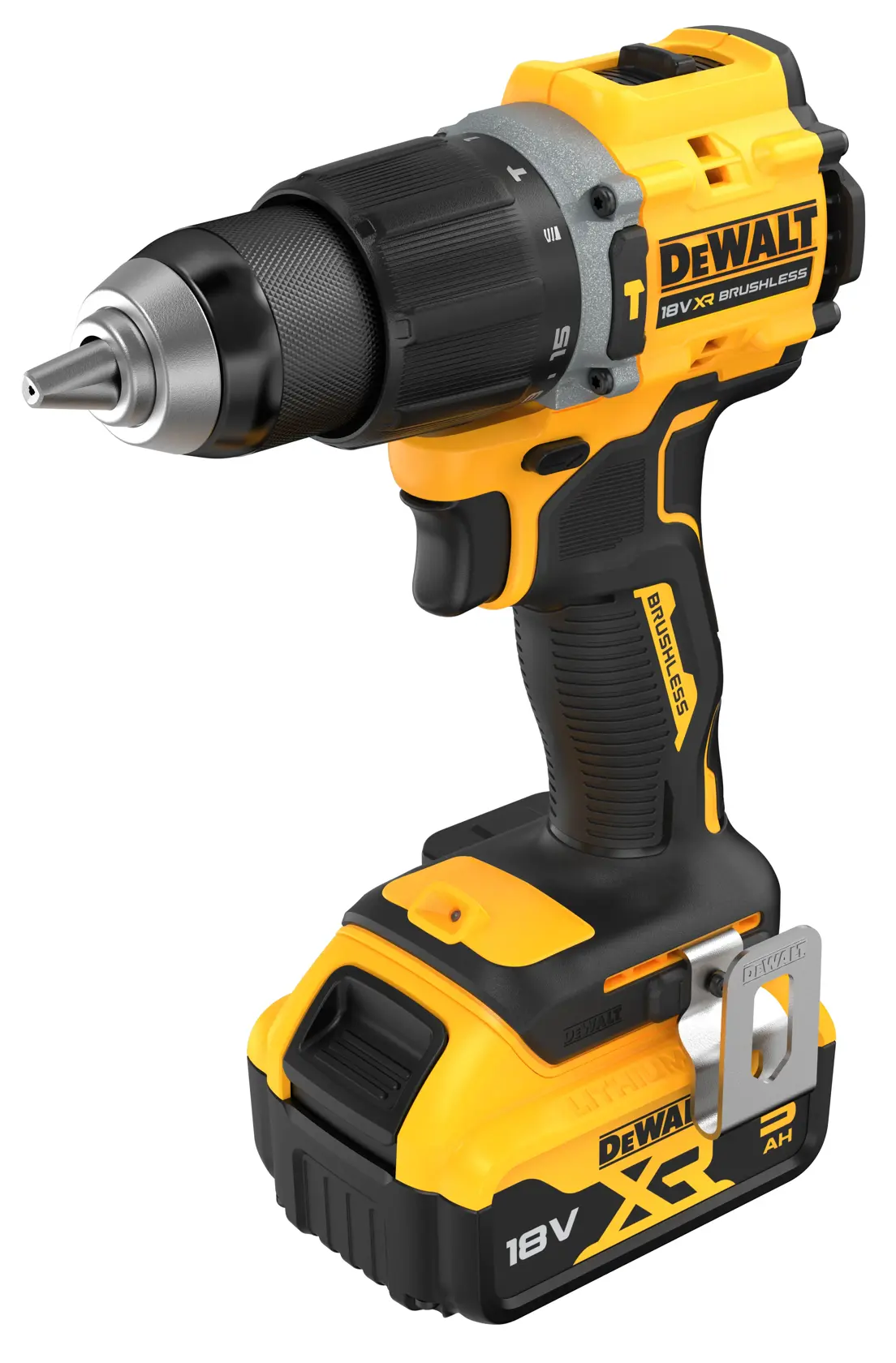 18V XR® kömürsüz kompakt darbeli matkap - 2 x 5Ah