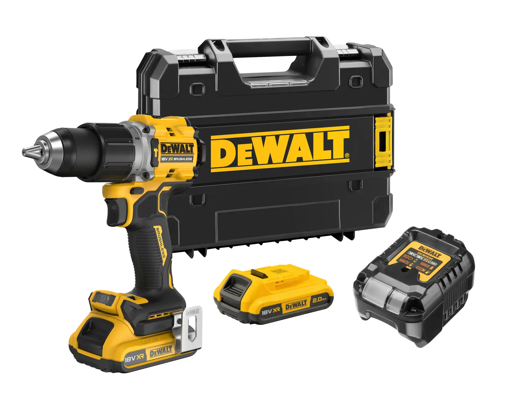 18V XR Kömürsüz Darbeli Matkap 2X 2Ah Batarya