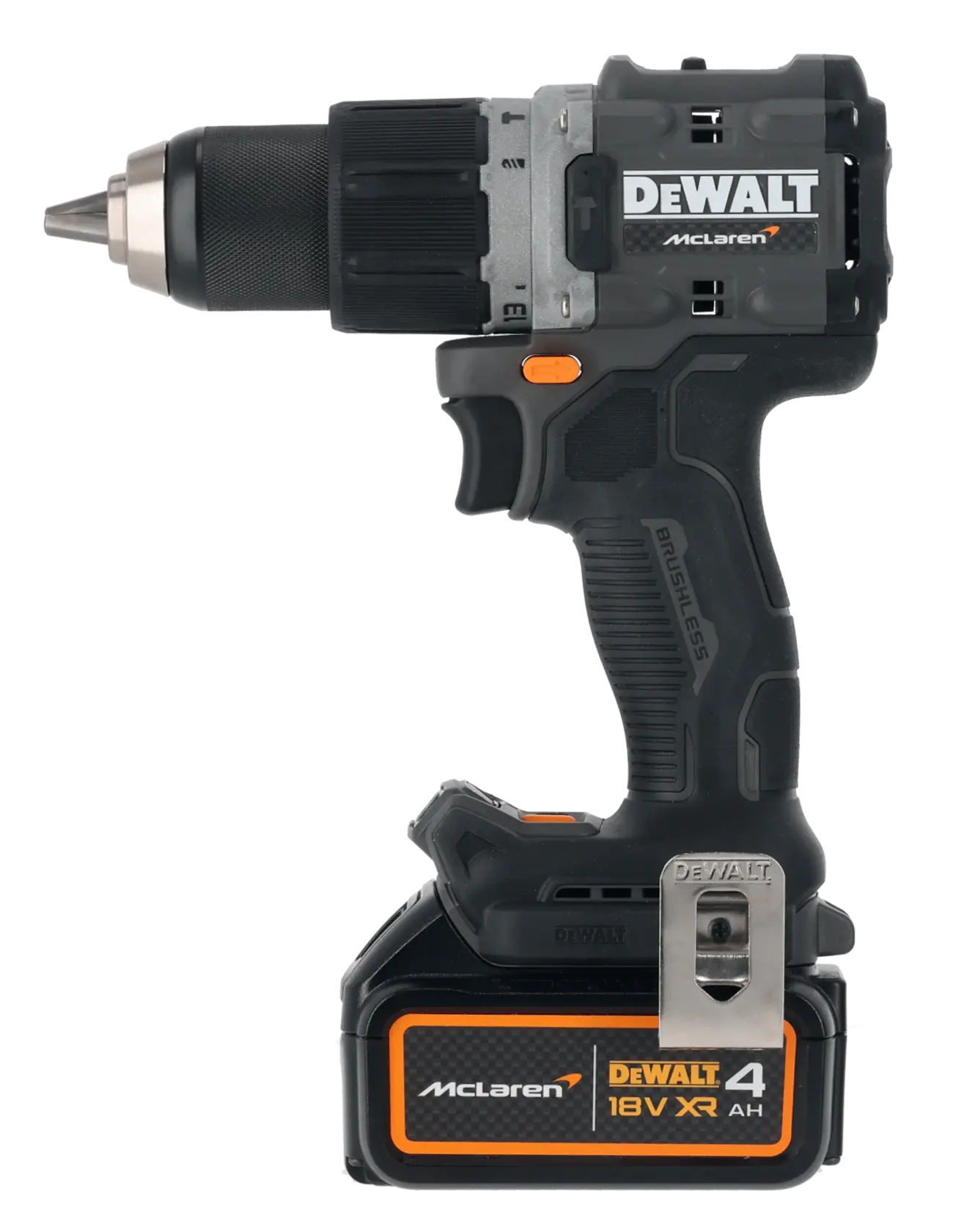 DEWALT x McLaren F1 Takımı 18V XR Fırçasız Darbeli Matkap Vidalama - 2 x 4Ah Akü ile