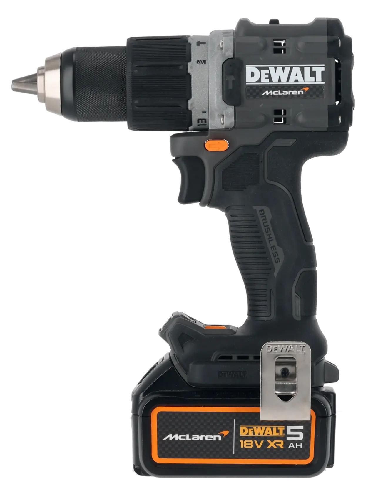 DEWALT x McLaren F1 Takımı 18V XR Fırçasız Darbeli Matkap Vidalama - 2 x 5Ah Akü ile