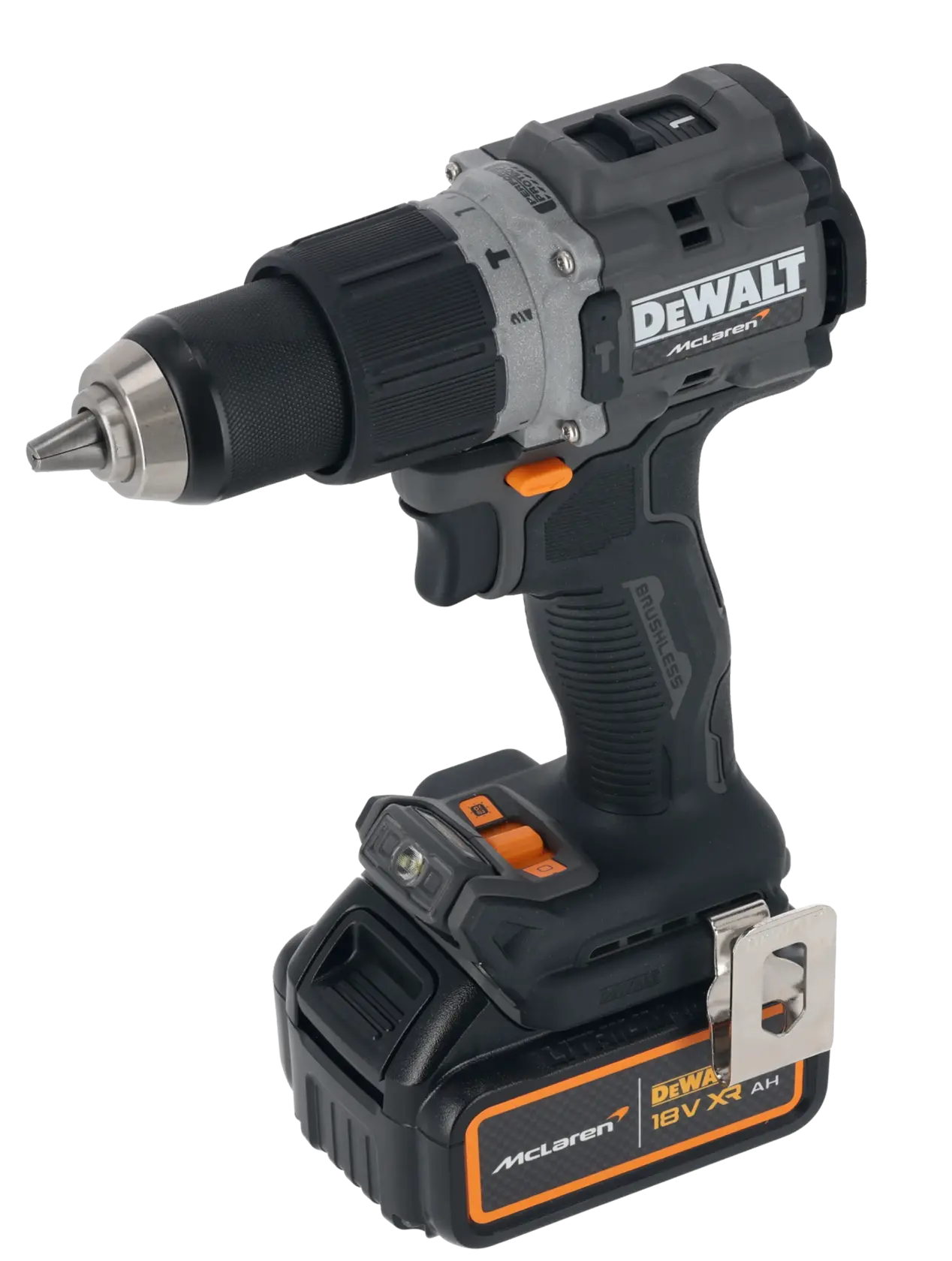 DEWALT x McLaren F1 Takımı 18V XR Fırçasız Darbeli Matkap Vidalama - 2 x 5Ah Akü ile