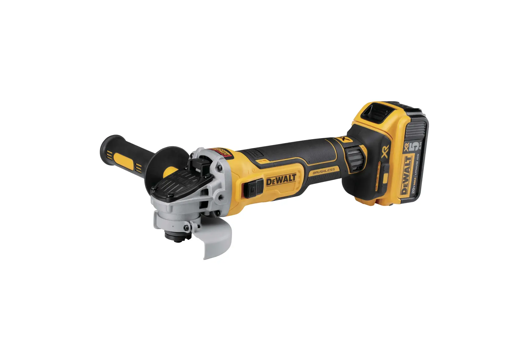 18V XR® kömürsüz 125mm avuç taşlama - 2 x 5Ah