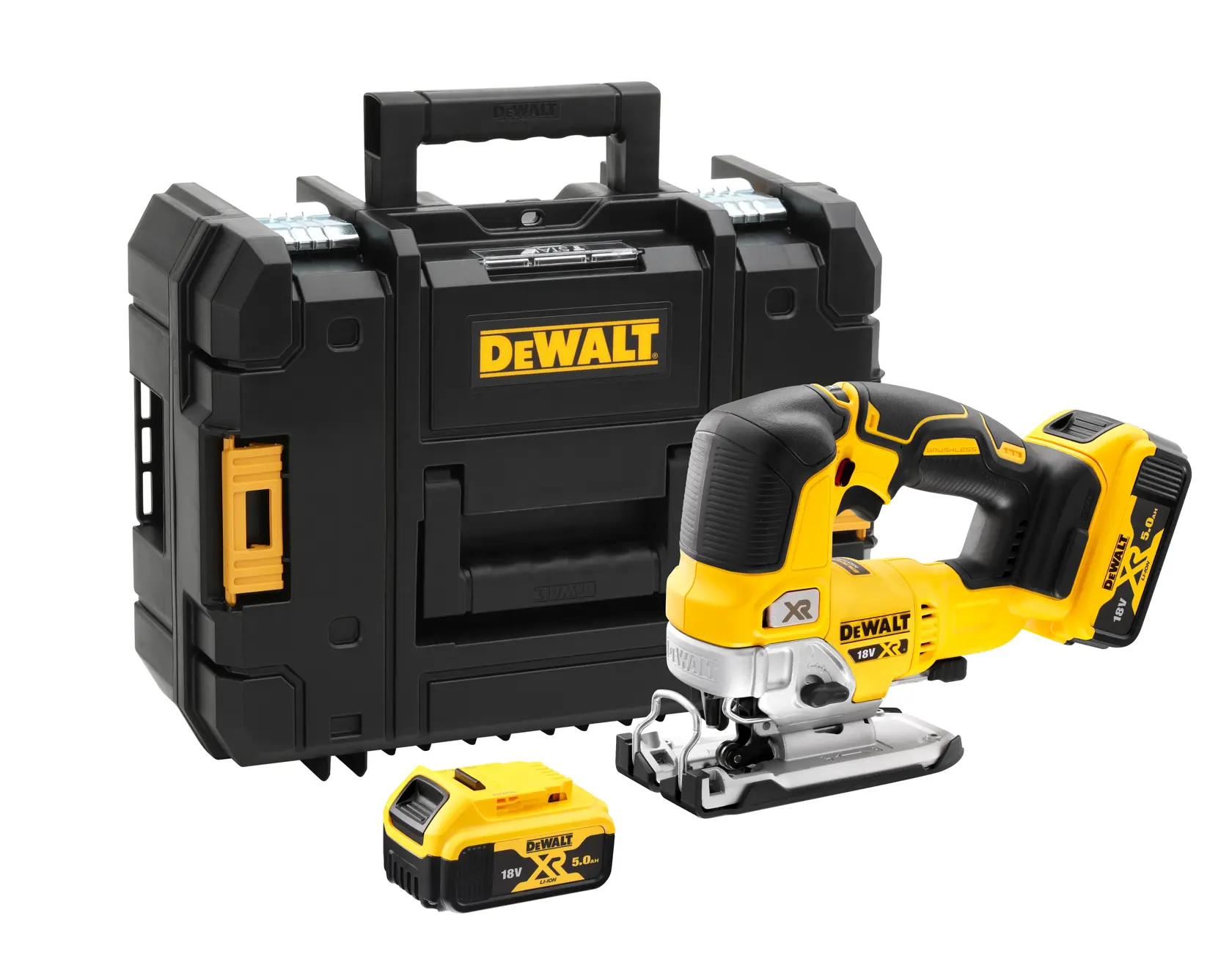 18V XR® kömürsüz dekupaj testeresi - 2 x 5Ah